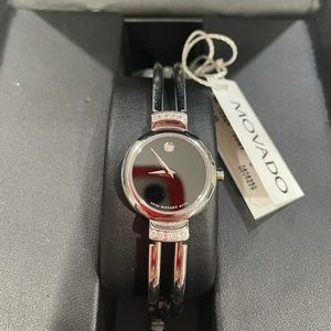 Movado Ladies Stainless Steel Watch with Diamonds.